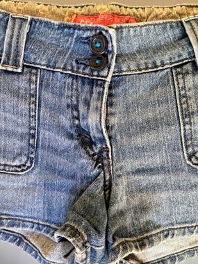 Levi's Light Blue Boyfriend Denim Shorts with Double Button